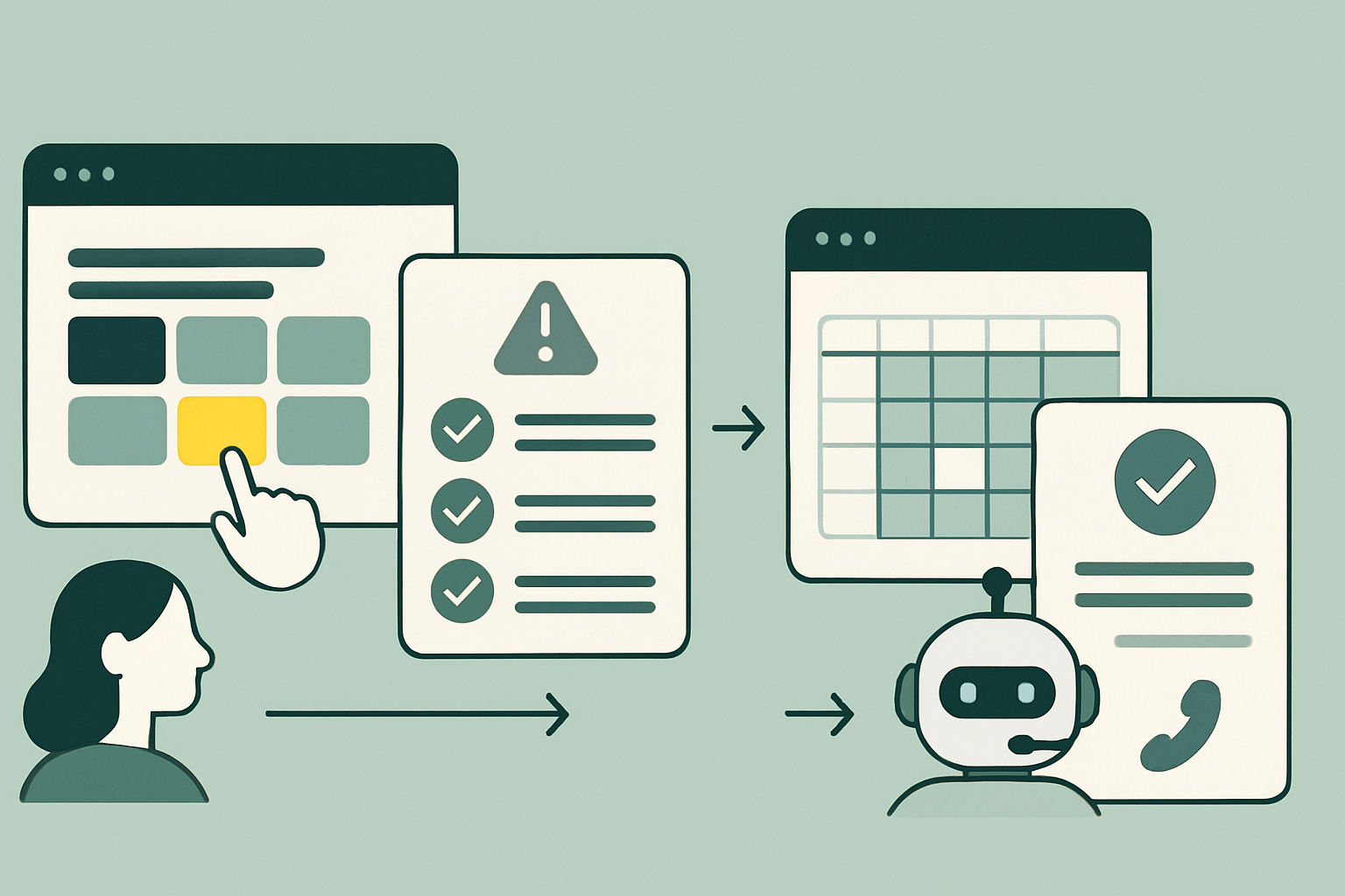 Appointment booking customer and business demo mockup