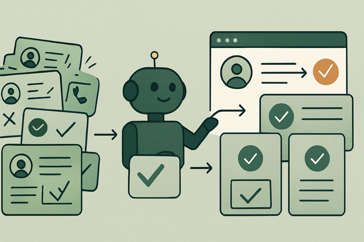 CRM cleanup customer and business demo mockup