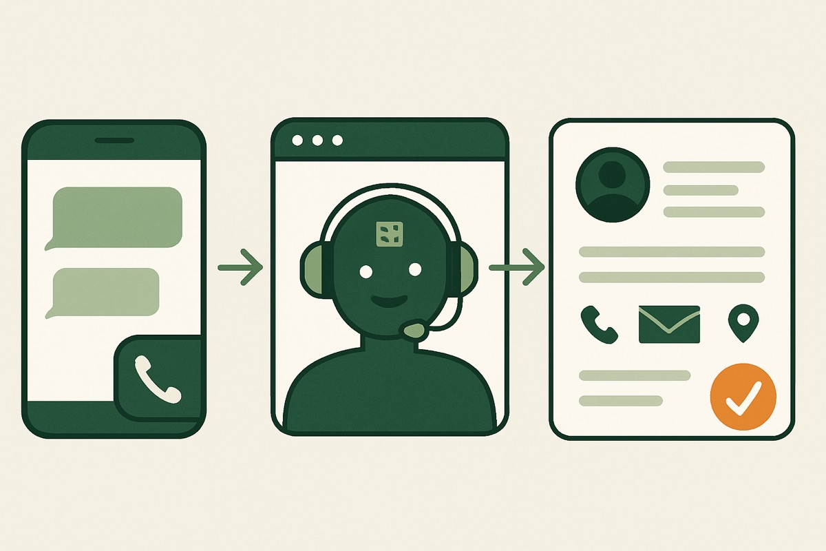 Missed calls customer and business demo mockup