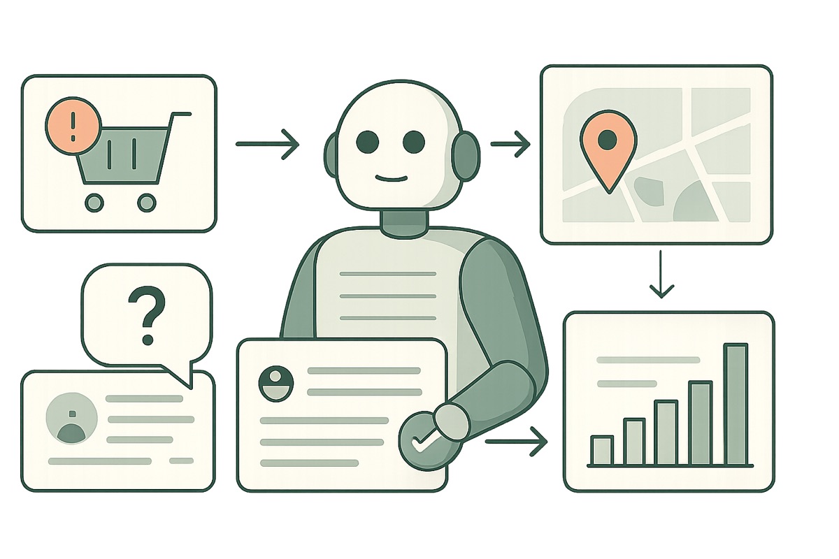 Abandoned basket recovery customer and business demo mockup