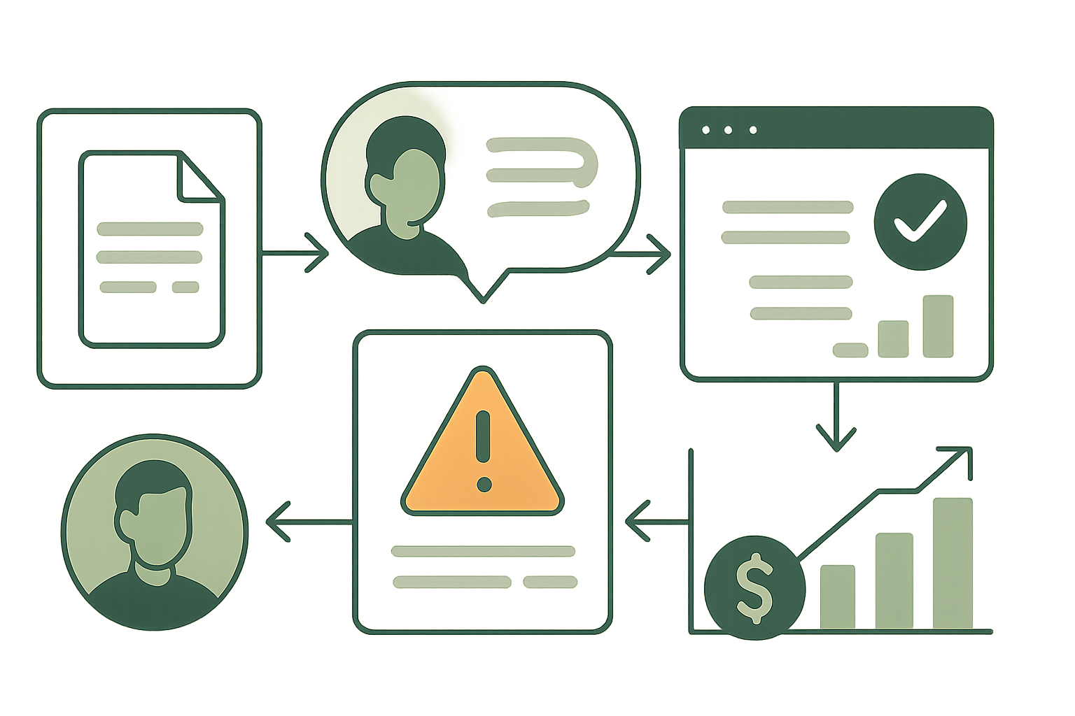 Invoice chasing customer and business demo mockup