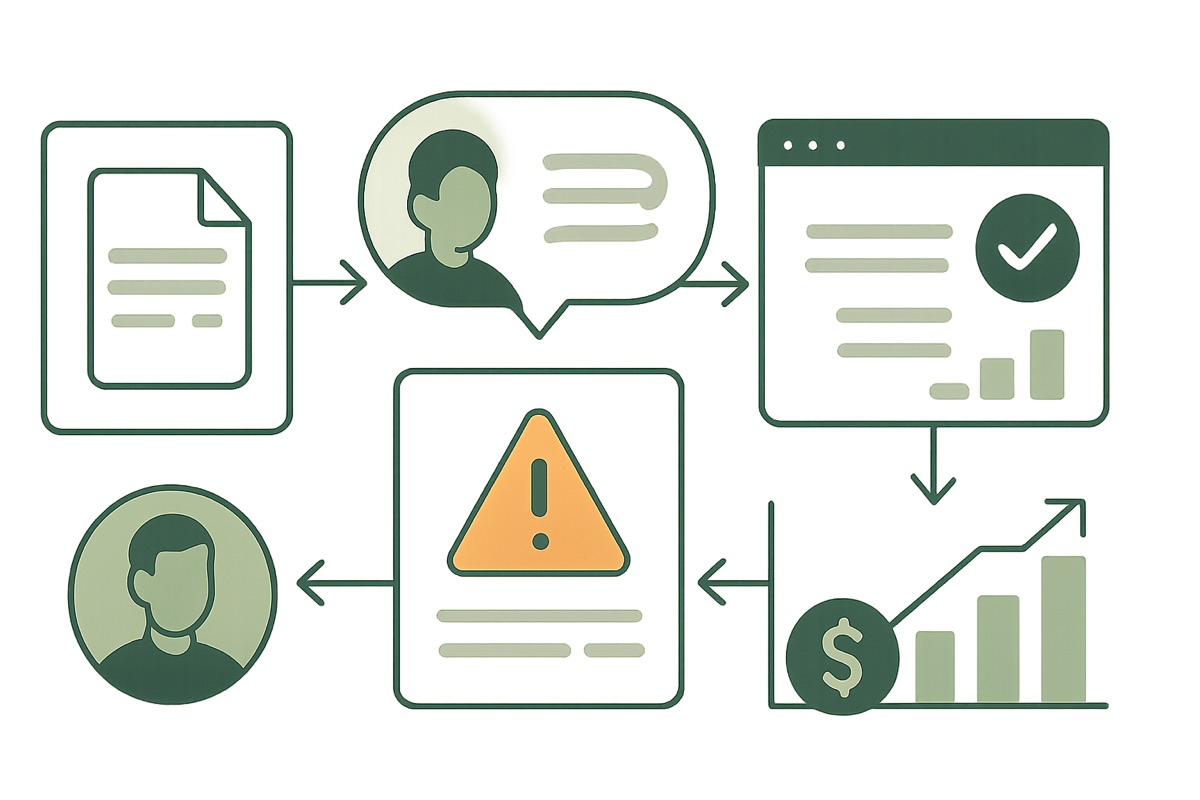 Invoice chasing customer and business demo mockup