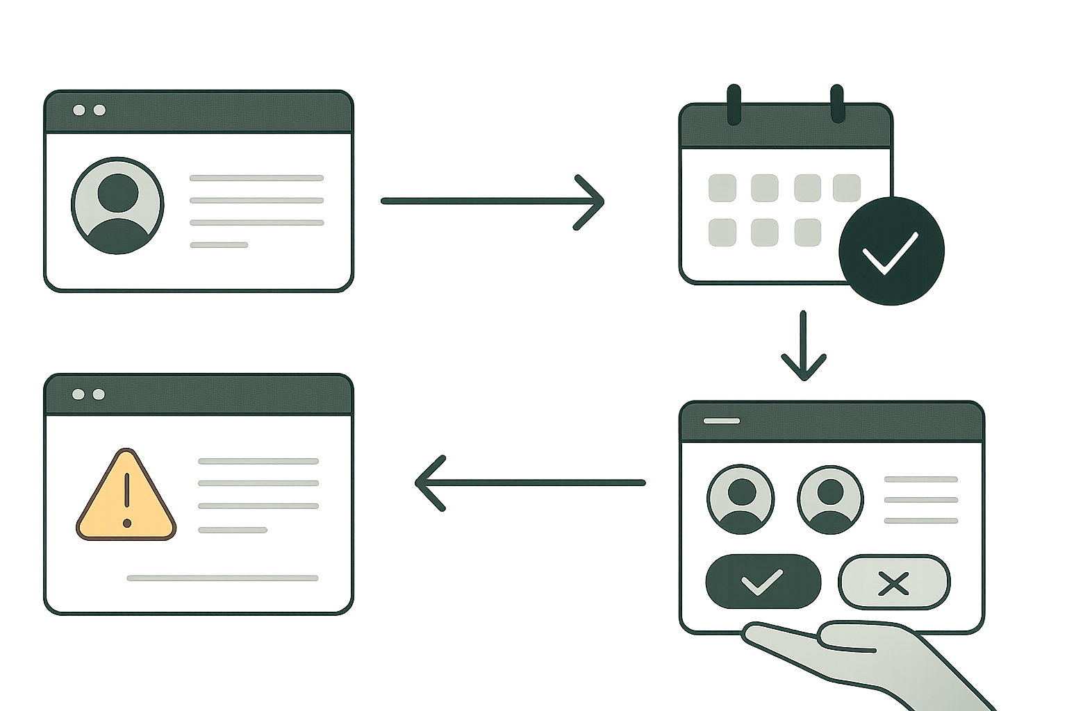 Customer support customer and business demo mockup